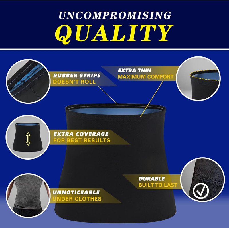 Waist Trainer Sauna Belt for Women - Neoprene-Free Waist Trimmer for Effective Slimming | Adjustable Size