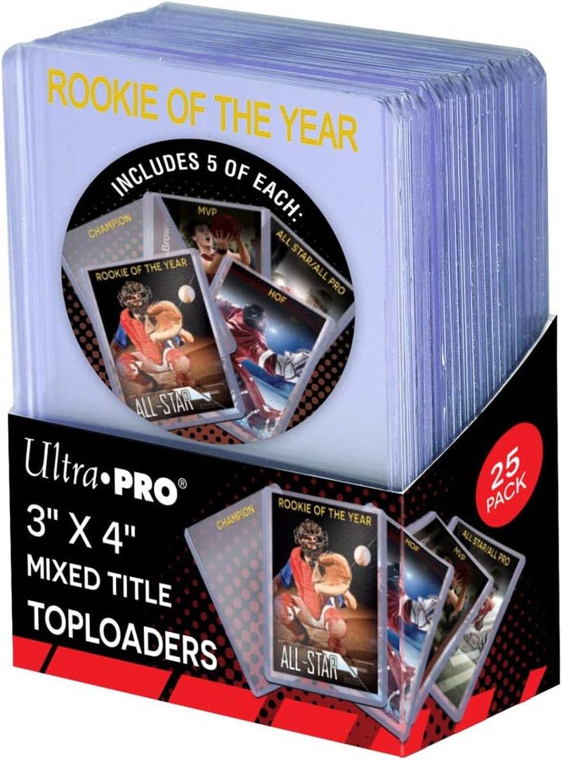 Ultra Pro Toploader Trading Card Cases - 3” x 4” Premium Ultra Clear Sleeves | 25 Count for Safe Card Storage