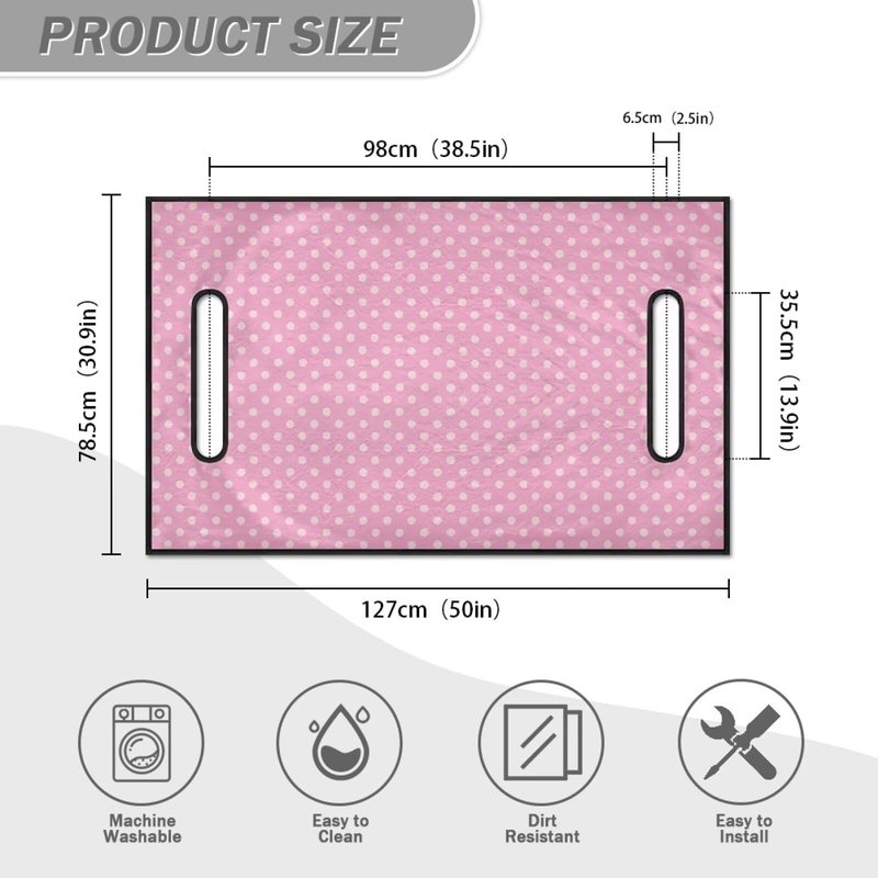 Mintulipy Pink Dots Golf Cart Seat Towel Blanket - Soft Seat Cover, Anti Dust & Scratch Protector for Club Car Front Golf Cart