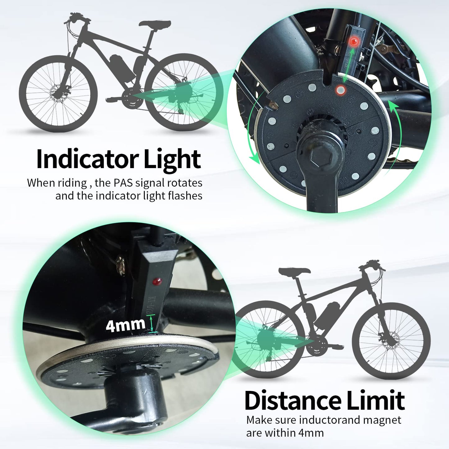 MUSELK Ebike 36V 48V 52V 60V Pas Pedal Assist Sensor Kt-D12L Kt D12 D12L 12 Magnet Easy to Install Electric Bicycle Accessories