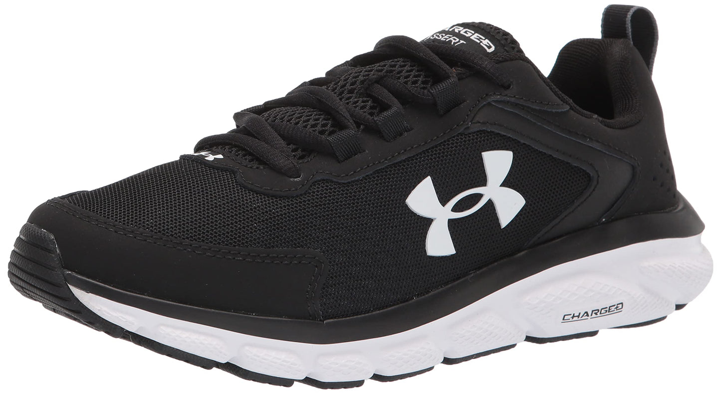 Under Armour Mens Charged Assert 9 CN, Black (001)/White, 8 Medium US