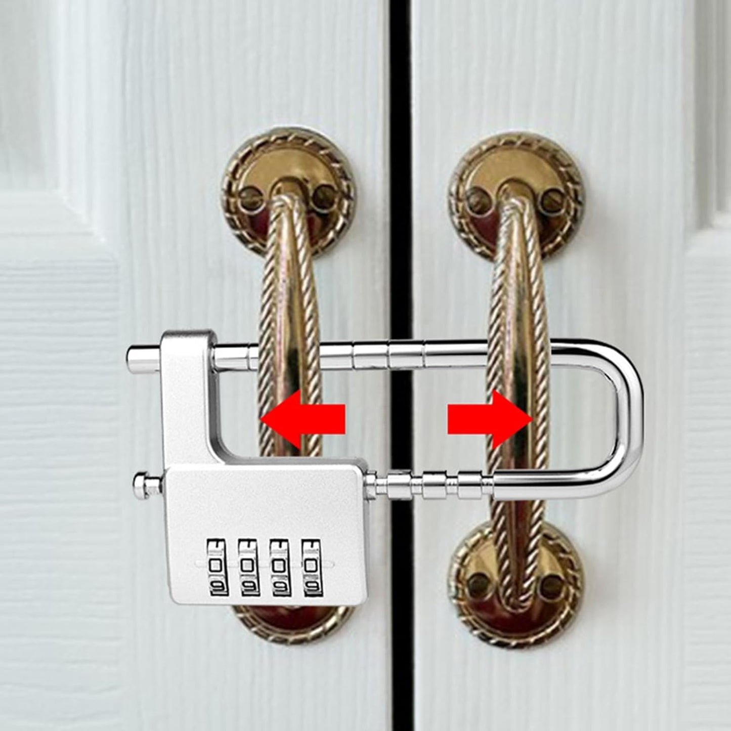 Adjustable Combination Lock - Long Shackles Security Padlock for Gym, School & Fence Use | Durable & Multifunctional