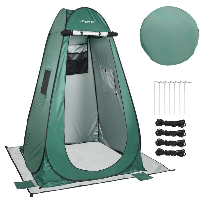 FIRINER Pop Up Camping Shower Tent, Portable Dressing Changing Tent Outdoor with Carry Bag for Beach & Hiking, 75” x 48”x 48”