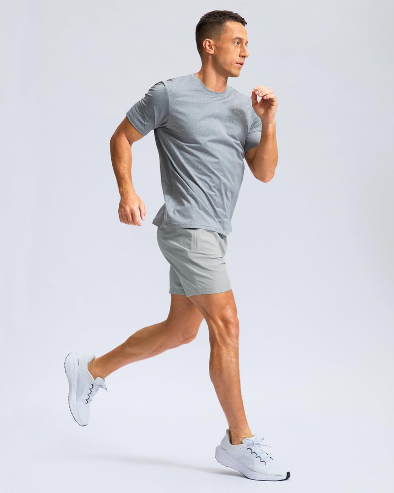 G Gradual Men's Athletic Running Shorts with Zipper Pockets Quick Dry 7"/ 5"/ 9" Workout Gym Shorts for Basketball Hiking(Platinum Grey,5XL)