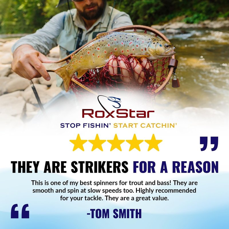 RoxStar Fly Strikers - Versatile Fishing Spinner for Trout, Bass & Steelhead - Hand-Tied in The USA