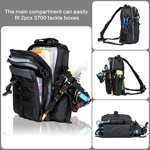BLISSWILL Fishing Backpack with Rod Holder Fishing Tackle Bag Fishing Gear Bag fishing gifts for men fishing gifts for men