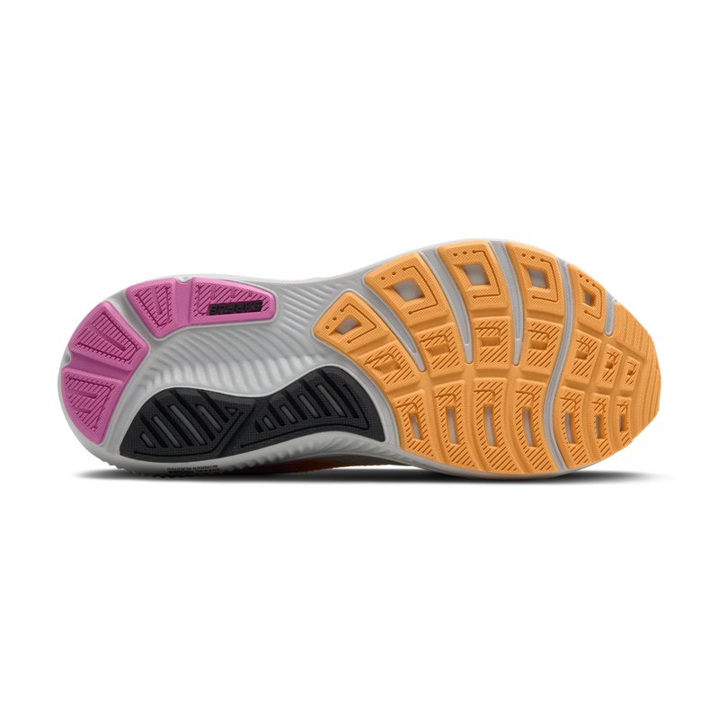 Brooks Women’s Ghost 17 Neutral Running Shoe - Oyster/Apricot/Pink - 7 Wide