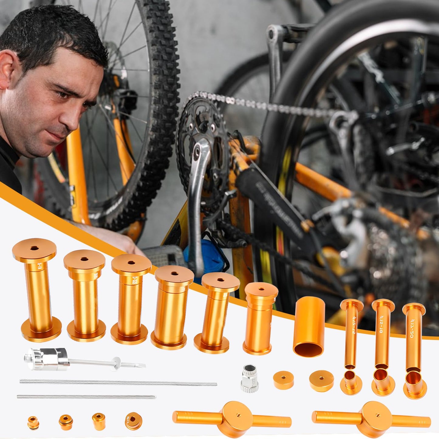SYWAN Bike Hub Bearing Press & Removal Tool Kit for DT Swiss EXP, DT350, XD, NOVATEC - MTB & Road Bicycle Repair Tools