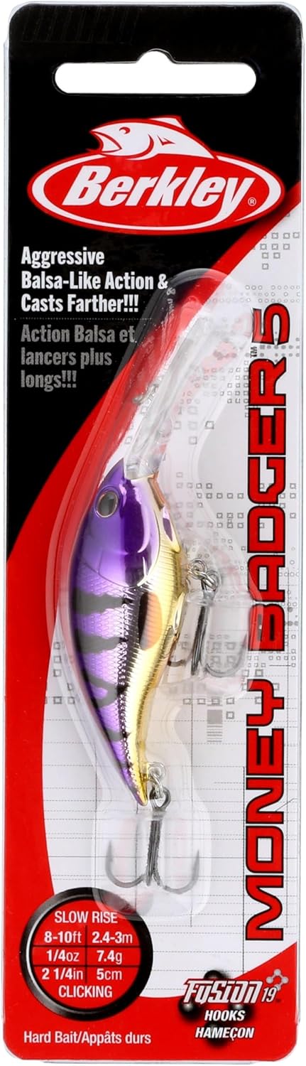 Berkley Money Badger Fishing Hard Bait - Durable Lure for Freshwater & Saltwater | 3.5" Size