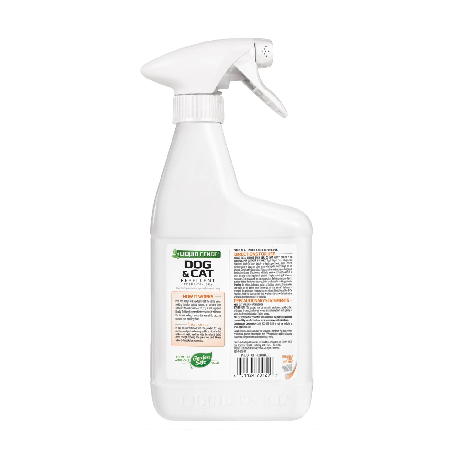 Liquid Fence Dog & Cat Repellent Ready-to-Use, 32-Ounce