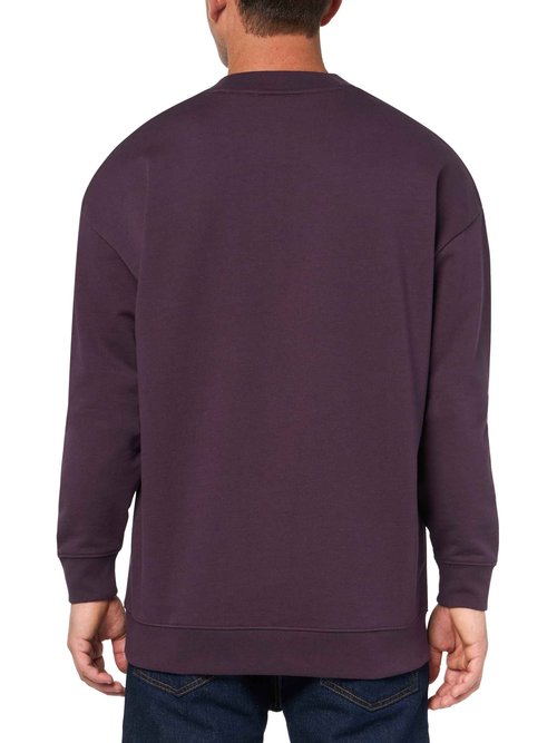 HUGO Script Stack Logo Crewneck Sweatshirt, grape, M