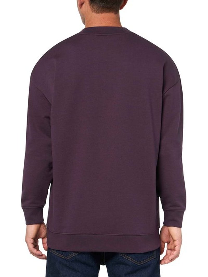 HUGO Script Stack Logo Crewneck Sweatshirt, grape, M