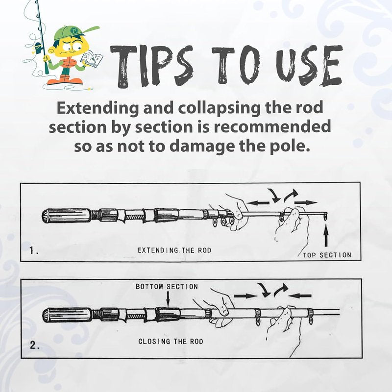 Kids Fishing Pole - Portable Telescopic Fishing Rod & Reel Combo Kit with Tackle Box & Net | Ideal for Boys & Girls