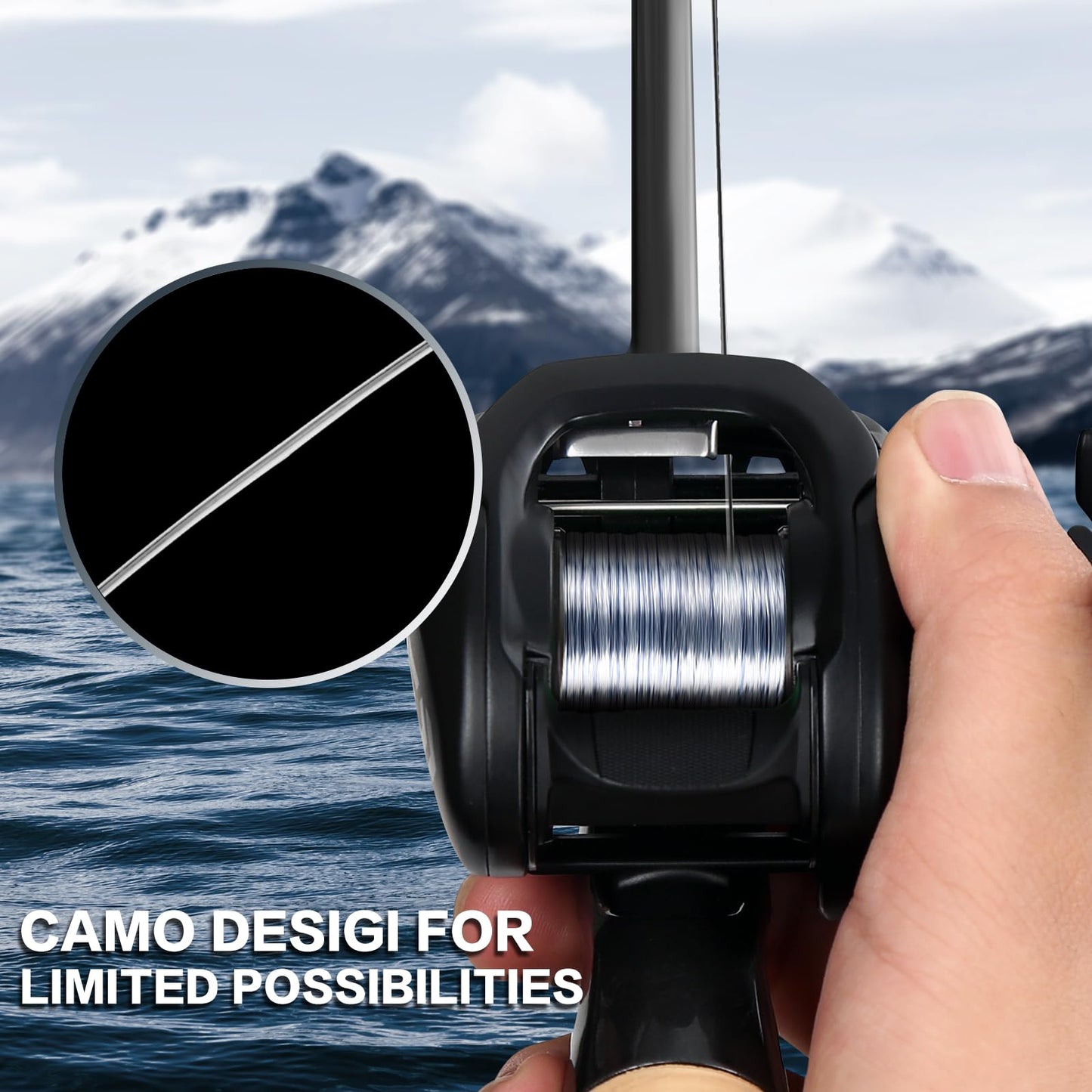 ROCRETA UANTA Monofilament Fishing Line - Superior Strength - Mono Fishing Line 3-100LB,Ultimate Fishing Line Leader Materials - 2025 New Fishing Line Unique Camo Design