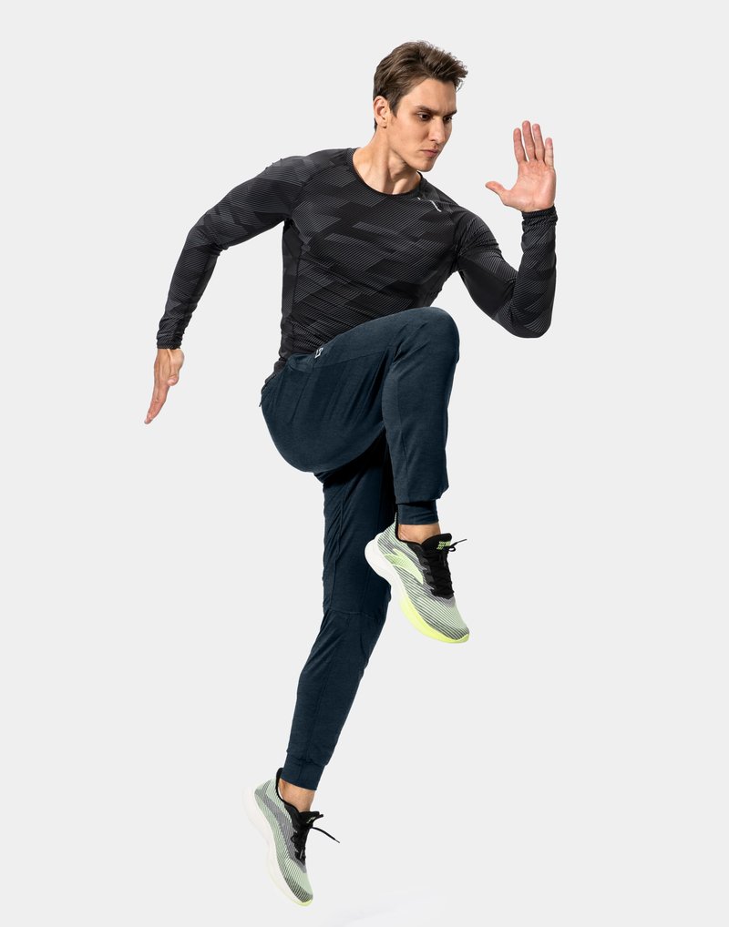 G Gradual Men's Sweatpants with Zipper Pockets Athletic Pants Traning Track Pants Joggers for Men Soccer, Running, Workout(Heathered Cobalt Blue,M)