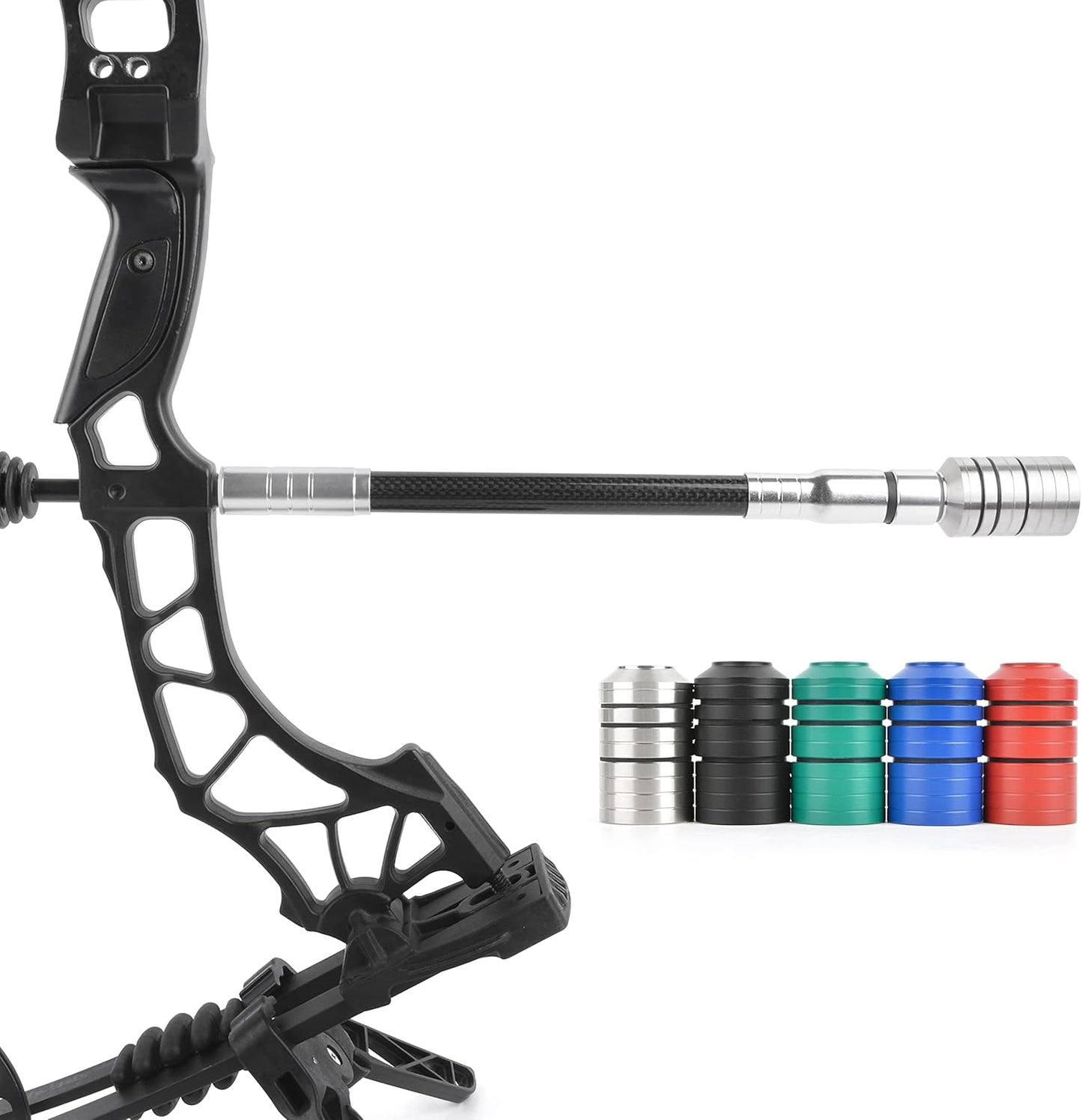 Archery Bow Stabilizer Weight Kit - Detachable Counterweights for Compound & Recurve Bows | Balance Bar
