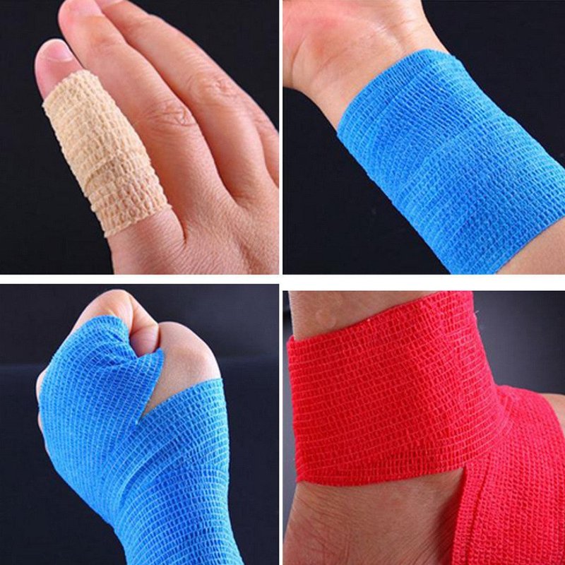 ESUPPORT 2 Inches X 5 Yards Self Adherent Cohesive Wrap Bandages Strong Elastic First Aid Tape for Wrist Ankle White Pack of 10