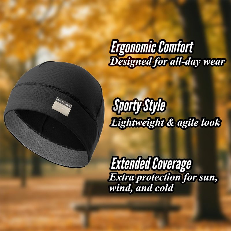OTTERSHELL Thermal Lightweight Running/Athletic Skullcap Hat, Beanie, Cap, with Moisture-Wicking Technology. (Dark Gray)