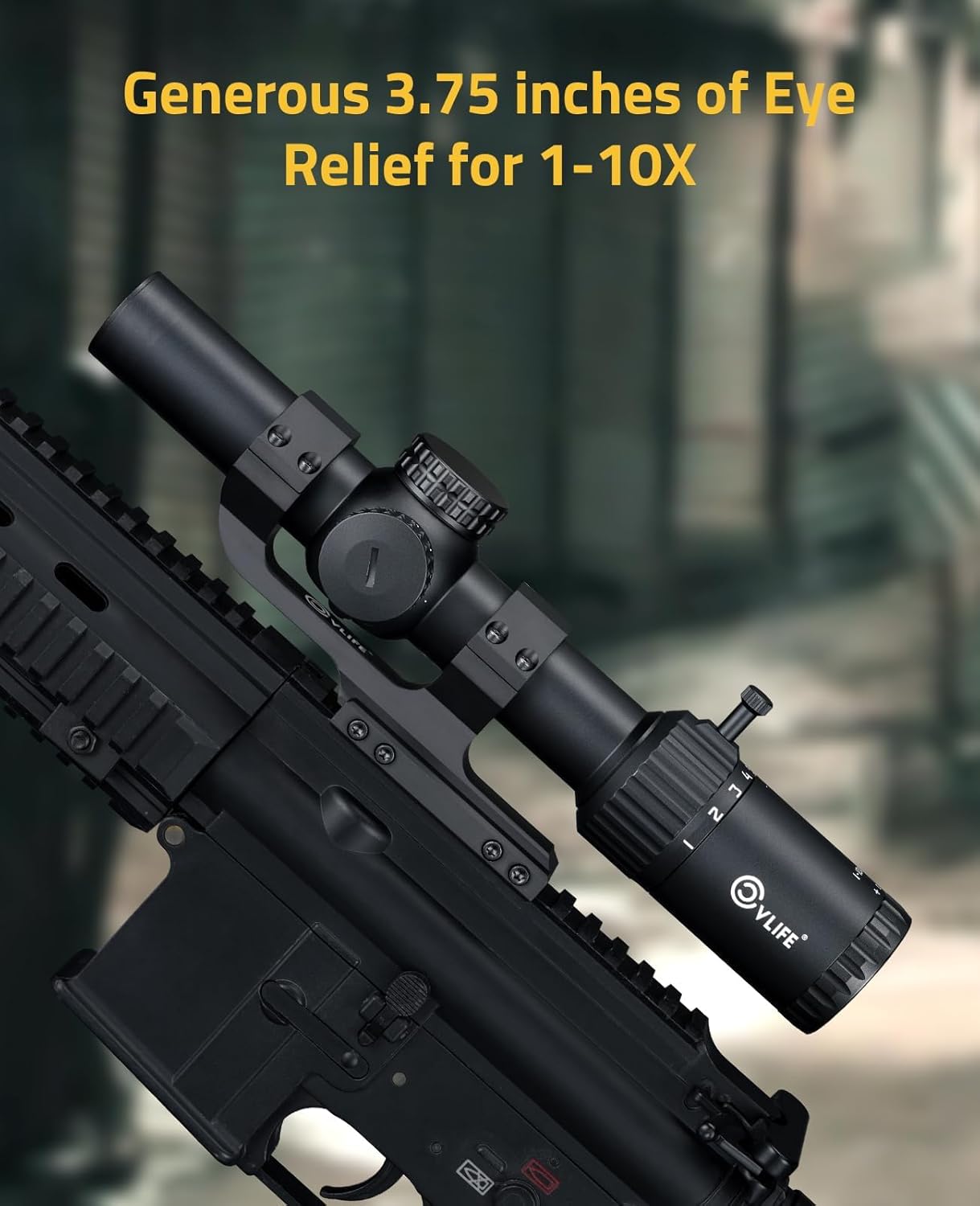 CVLIFE 1-10x24 LPVO Rifle Scope - Illuminated BDC Reticle, 30mm Mount, Generous Eye Relief