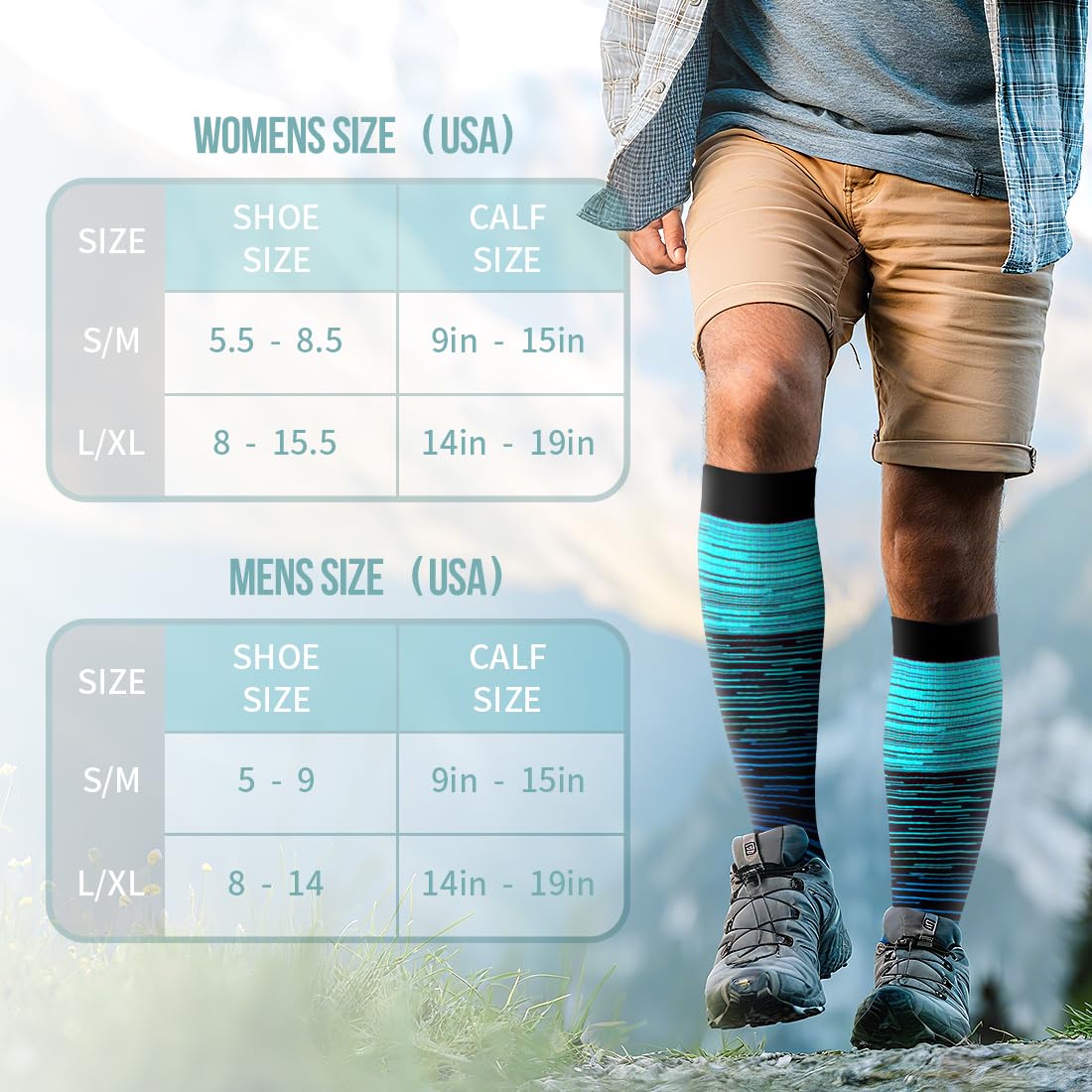COOLOVER Copper Compression Socks for Women and Men(6 Pairs)-Best Support for Running, Athletic, Travel
