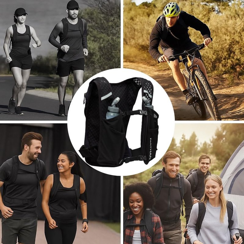 Nathan QuickStart 3.0 Hydration Pack with 2 14oz Soft Flask, for Running Vest, Hiking, Walking, Marathon, Obstacle Course Run, Race