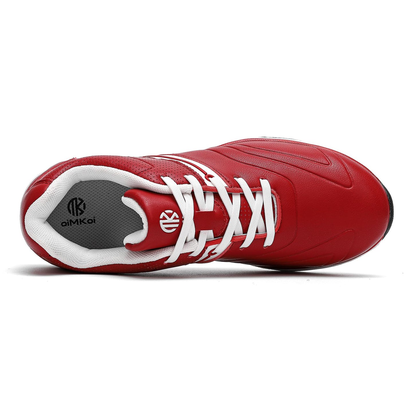 Men's Golf Shoes Professional Spikeless Golfers Training Sneakers Lightweight (Red, 10.5)