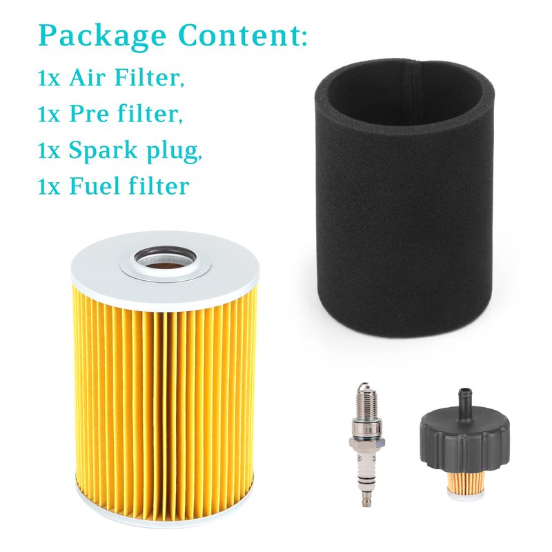 10L0L Tune Up Kit for Yamaha G2 G8 G9 G11 4 Cycle Gas Golf Cart 1985-1994, Replaces J10-14417-00 J38-14450-00, Air Filter Pre-Filter with Spark Plug Fuel Filter