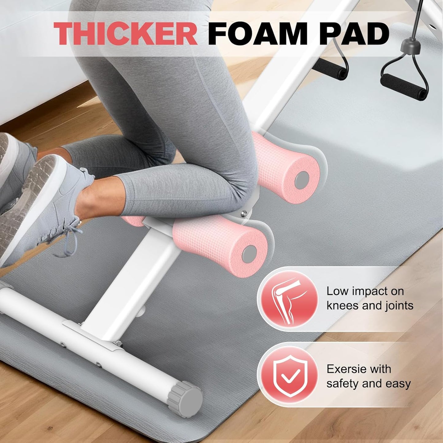 Adjustable Ab Workout Machine - Foldable Ab Trainer for Home Gym | Supports Up to 440 LBS