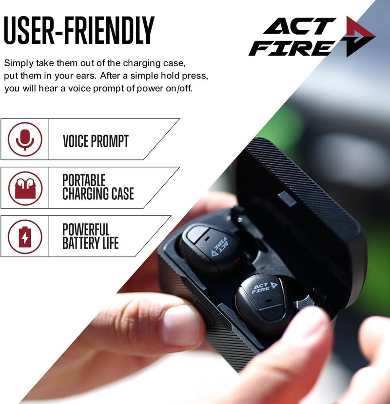 Shooting Ear Protection Ear Plugs - Electronic Noise Reduction Earbuds for Optimal Hearing Safety