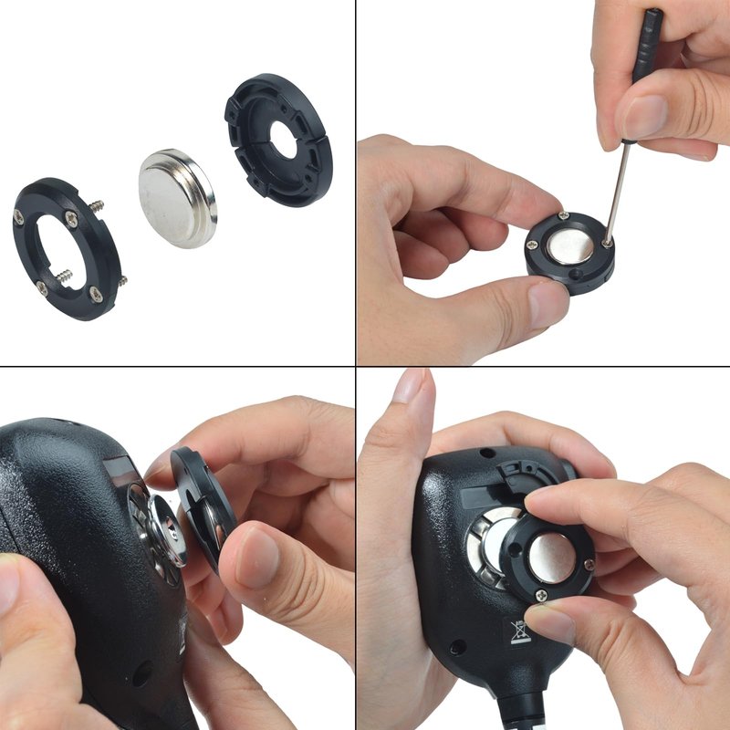 TWAYRDIO Magnetic Mic Holder, Mobile Radio Microphone Magnet Mount, CB Mic Hanger, Mounting Solutions for Car Truck Dash Board, Compatible with Motorola Kenwood Mics