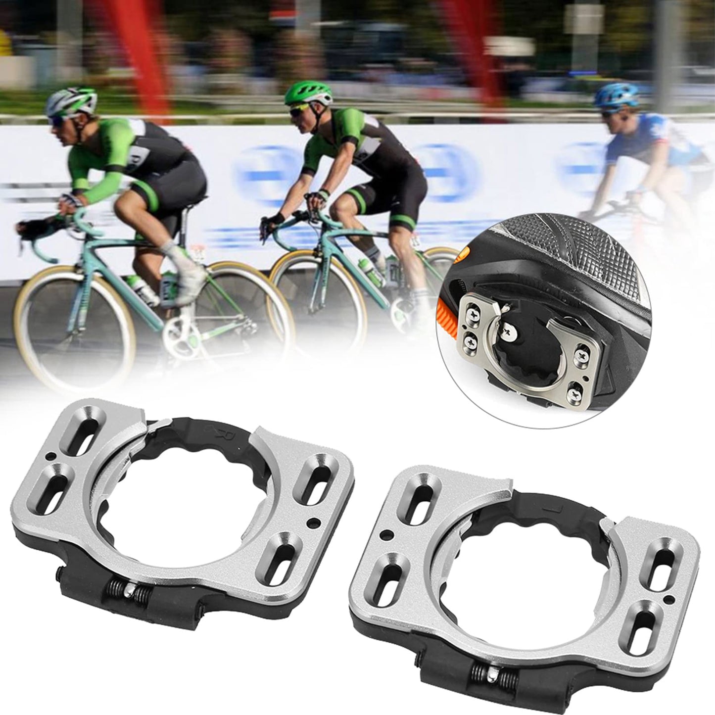 1 Pair Quick Release Cycling Shoes Cleats,Cycling Pedal Covers Shoes Clips, Top Power Transfer, Easy Release, Bike Cleats Compatible with Speedplay Zero,Pave/Ultra Light Action, X1, X2, X5