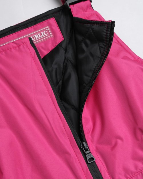 URBAN REPUBLIC Women's Insulated Snow Bib - Junior Fit Waterproof Winter Snowboarding Ski Overalls for Women (Sizes: S-XL), Size Large, Pink