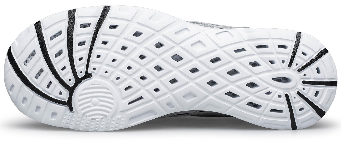 DOUSSPRT Men's Water Shoes Quick Drying Sports Aqua Shoes LightGrey Size 9