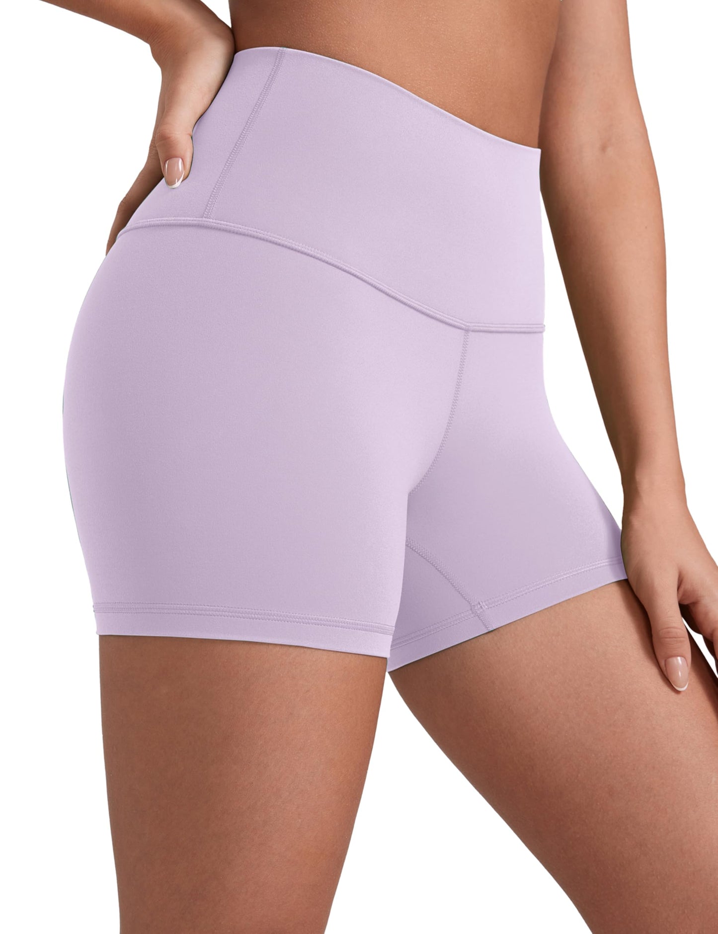 CRZ YOGA Butterluxe Biker Shorts 4" Lilac Air Small