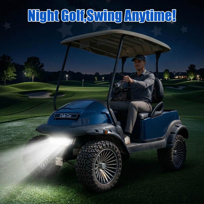 NOKINS Golf Cart LED Headlight Bar for Club Car Precedent 2004-UP Electric Gas Golf Cart, 12V Front Head Light Bar, Replaces OEM 102524801,1025248-01