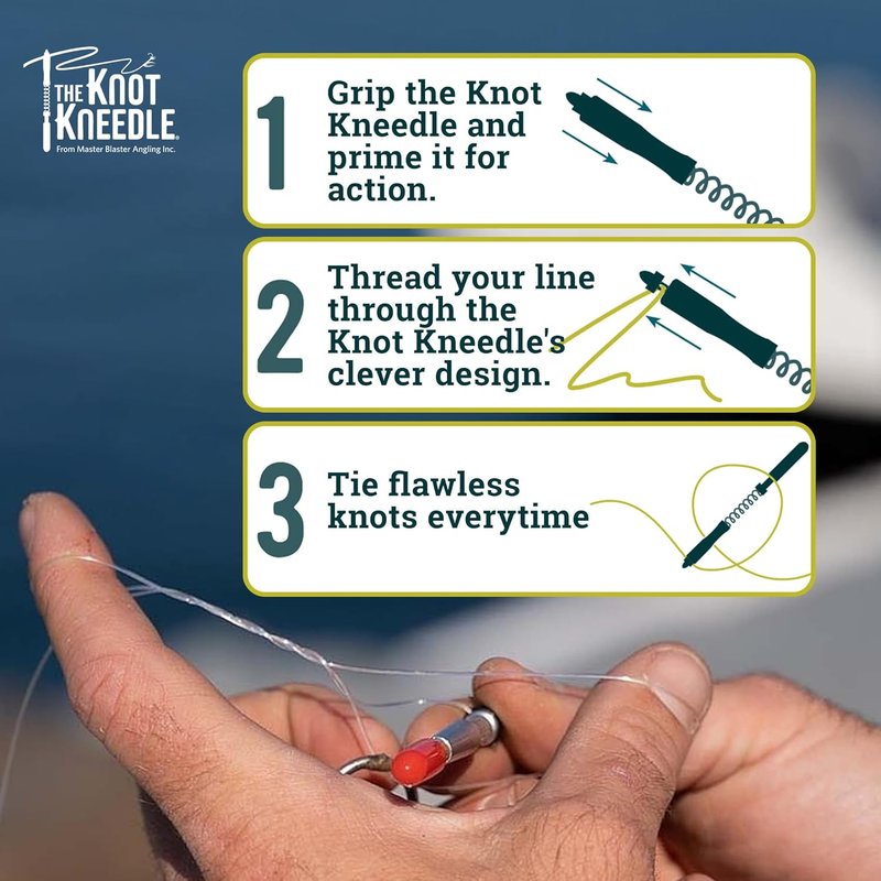 Knot Needle - Advanced Fishing Knot Tying Tool for 25+ Knots | Durable Anodized Aluminum & Stainless Steel