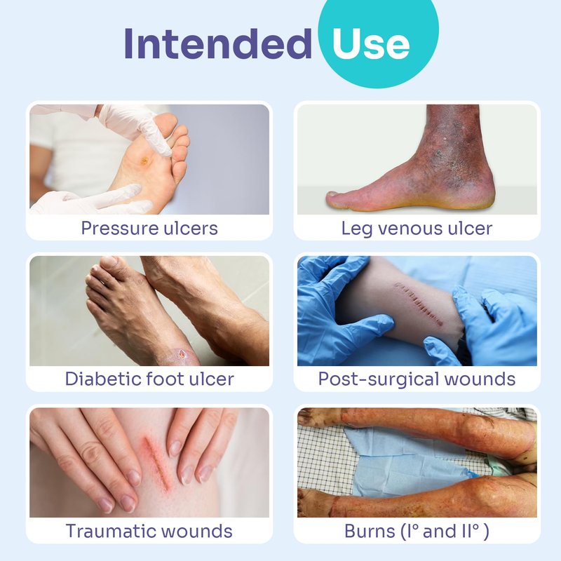 Conkote Silicone Foam Dressing Without Border 10 Pack, FSA or HSA 4"x4" Highly Absorbent Adhesive Wound Bandages for Post-Operative, Pressure Ulcers, Diabetic Foot Ulcers, Venous Leg Ulcers