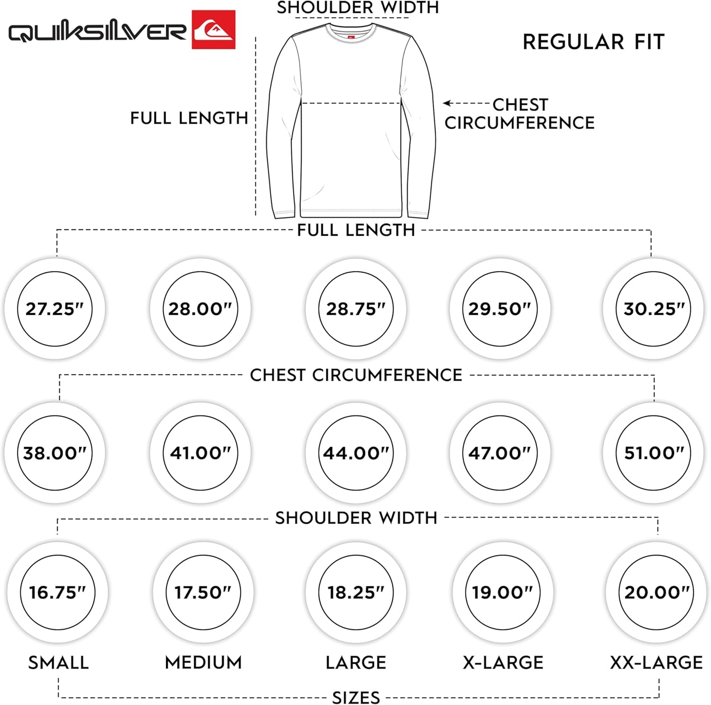 Quiksilver Men's UPF 50 Long Sleeve Rash Guard Swim Shirt - Regular Fit | Sizes S-XXL