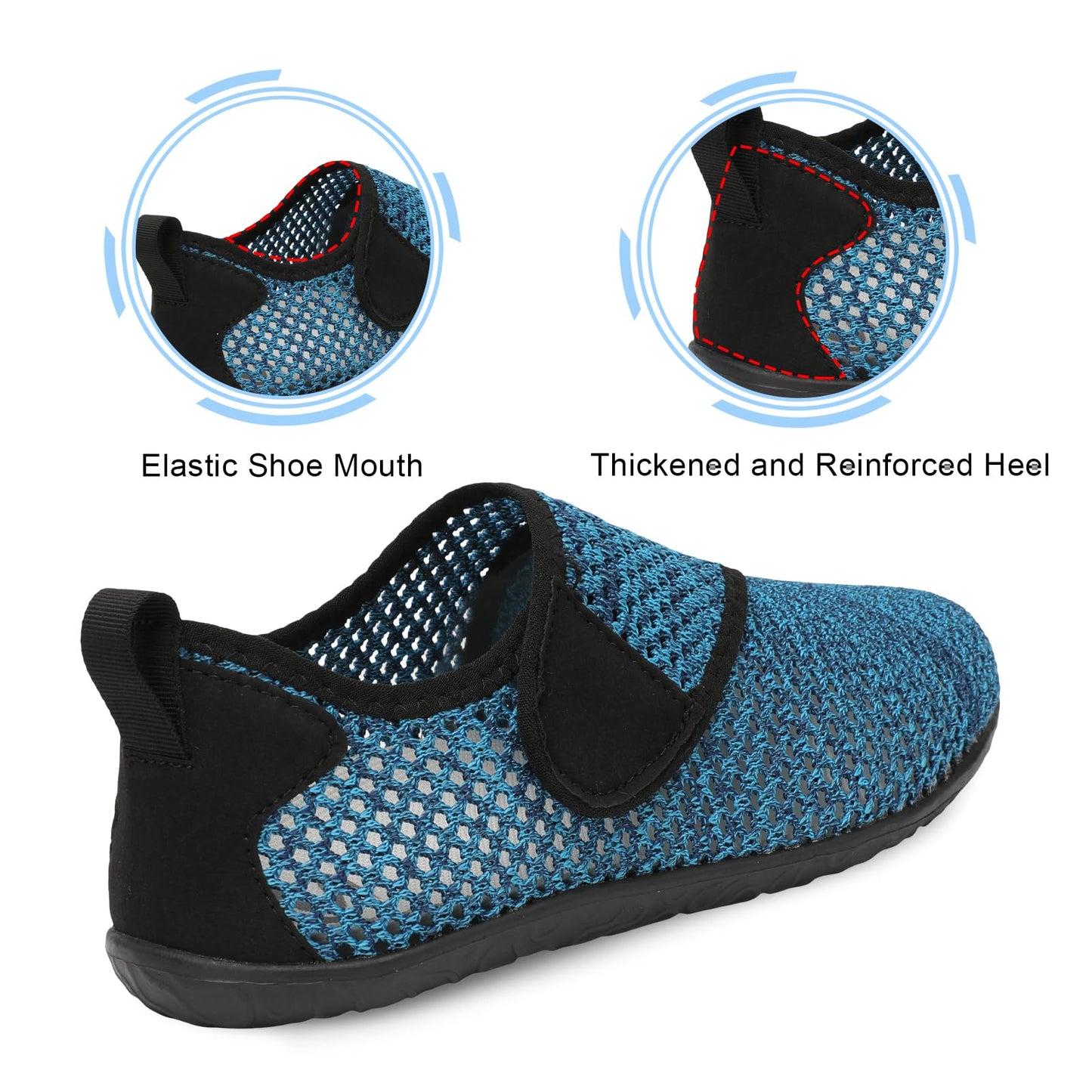 Spesoul Water Shoes for Women Men Barefoot Aqua Socks Swim Beach Shoes Breathable Sandals Quick Dry Lightweight for Pool River Outdoor Water Sports 11-12 Women/9-10 Men