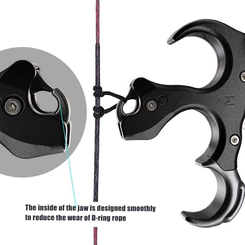 Archery Release - Adjustable Thumb Release Aid for Compound Bow | 3 or 4 Finger Options, Smooth Trigger for Left/Right Handed Use