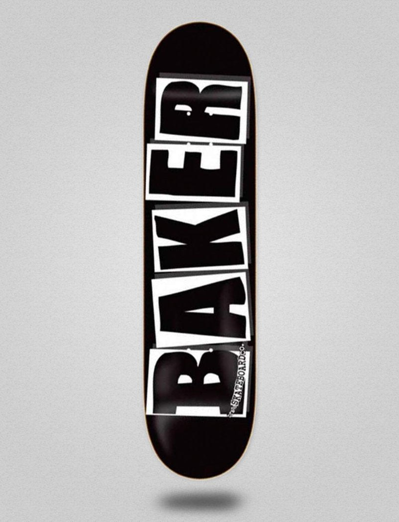 Baker Monopatín Skate Skateboard Deck Brand Logo Black White 8.4