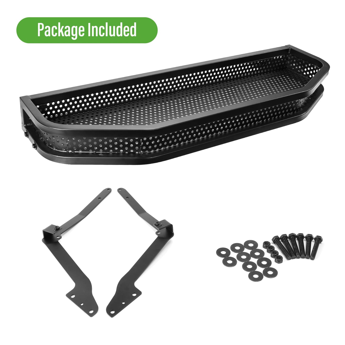10L0L Golf Cart Club Car Precedent Front Cargo Basket Clay Outer Utility with Mounting Brakets for Gas & Electric Golf Carts, Heavy-Duty Steel Drop Mesh Storage Rack