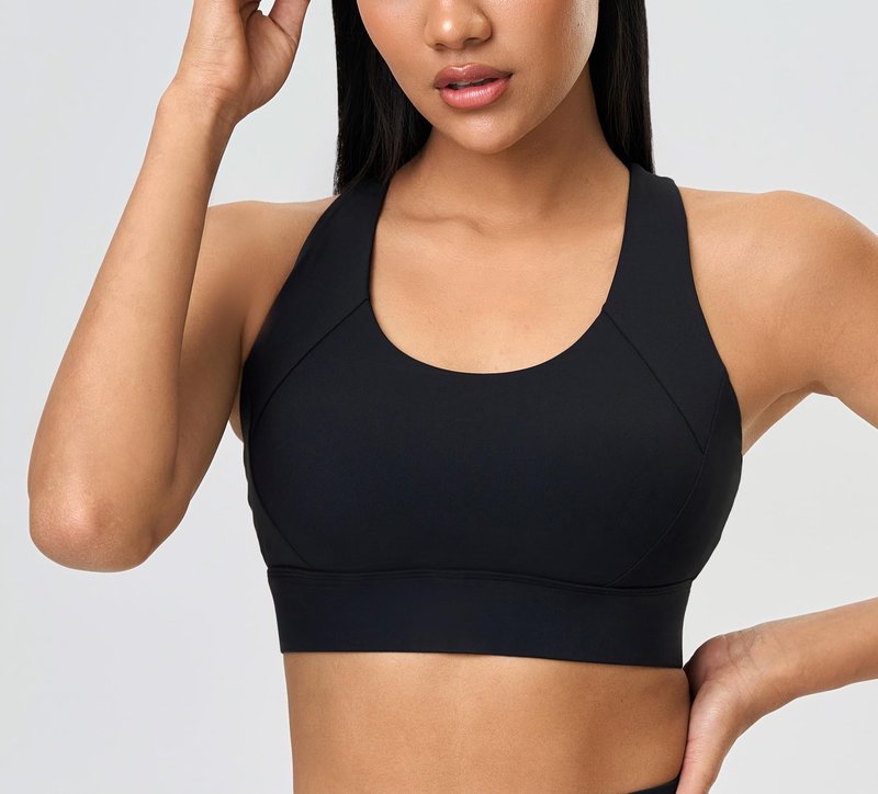 2 Pack Racerback Sports Bras for Women Medium Support Padded Workout Yoga Top Sports Wireless Bra