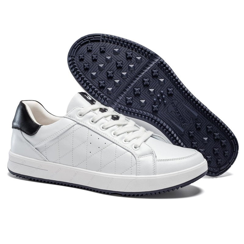 U.Ofeiy Men's Fashion Sneakers Slip On Shoes Leather Low Top Lightweight Comfort Lace Up Walking Shoes for Male White 11.5