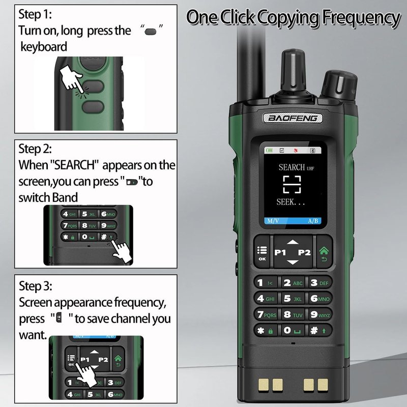 BAOFENG UV-32 Ham Radio | 10W Rechargeable Walkie Talkie with GPS & NOAA Weather | Long Range 2500mAh Battery, USB-C Charging (2-Pack)