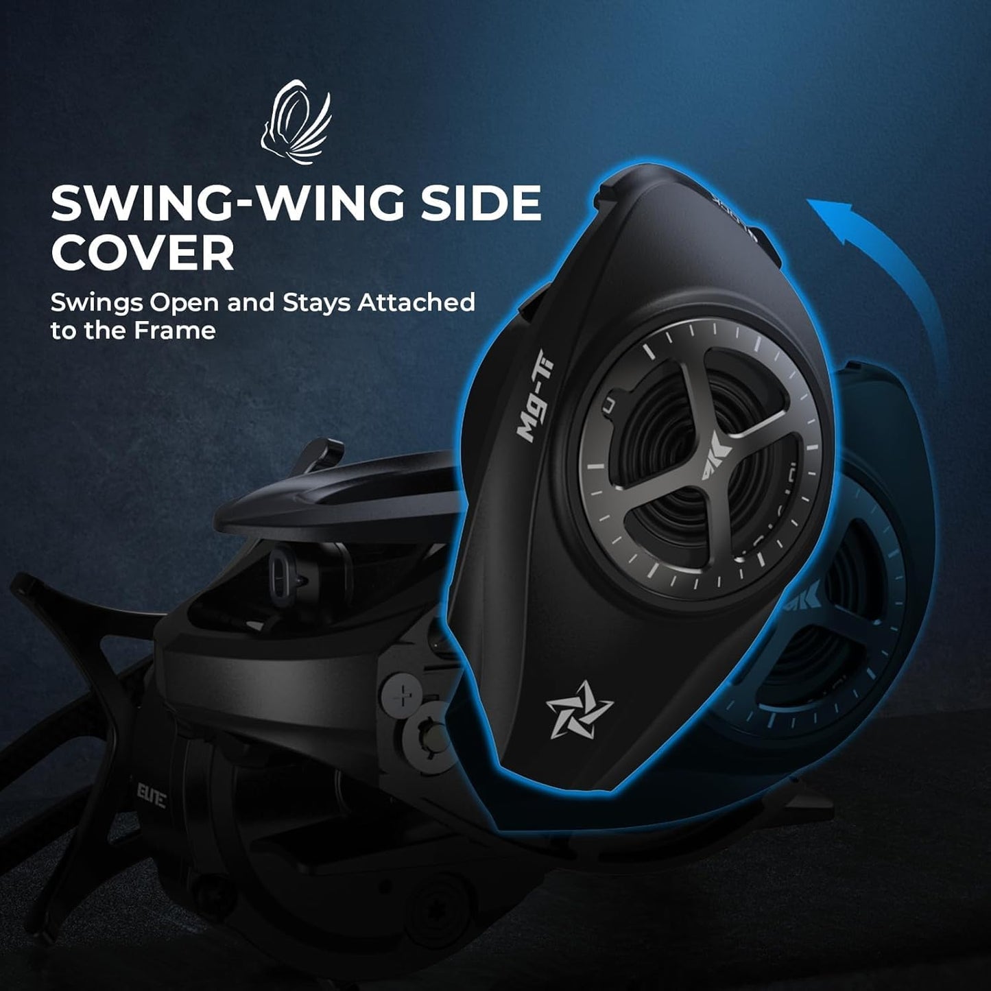 KastKing Mg-Ti Elite Baitcasting Reel - Titanium Spool, Magnetic Braking System | Lightweight Magnesium Frame, 2+9+1 Bearings