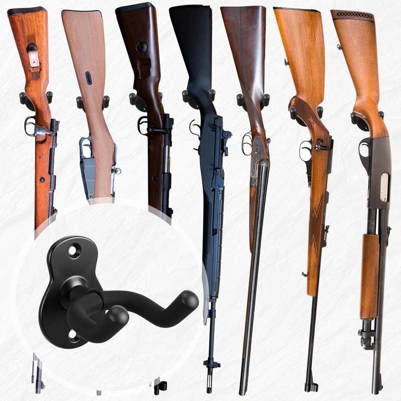 Crossbow Hanger - Wall Mount Vertical Rack for Secure Storage | Metal Holder for Compound Bows & Firearms