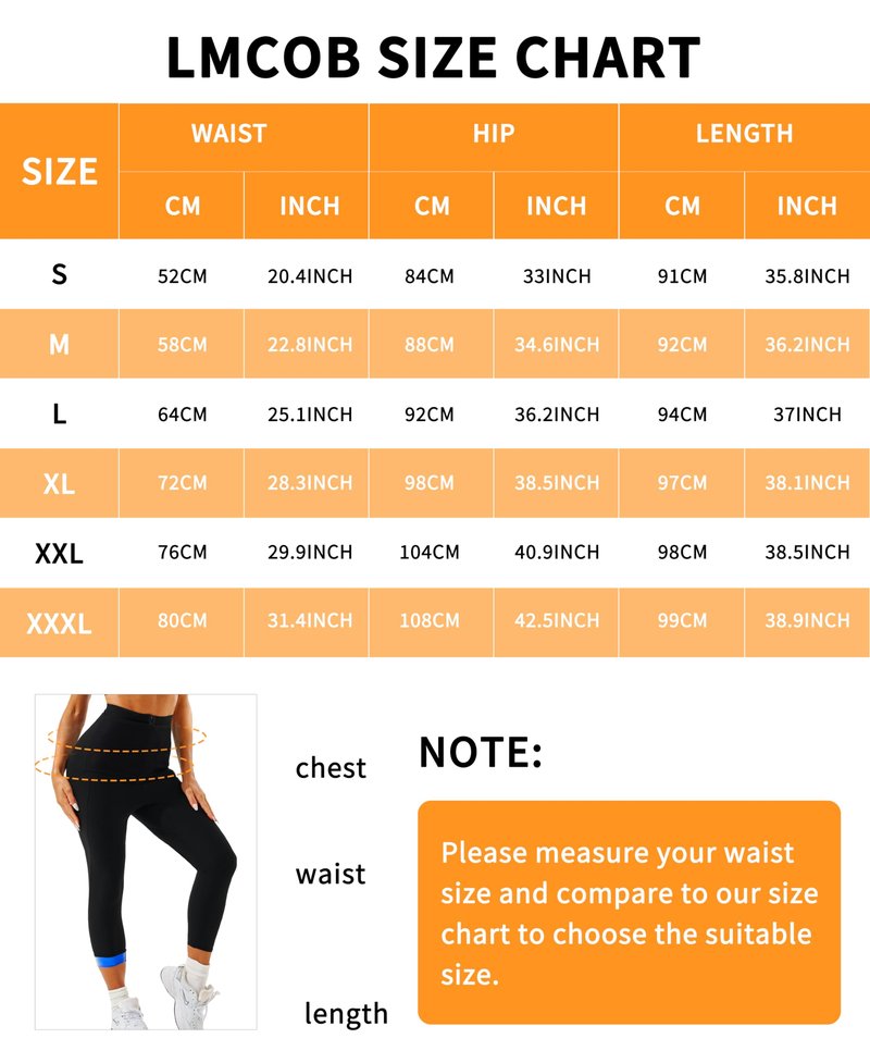 LMCOB Sauna Sweat Pants for Women High Waist Compression Sauna Leggings Workout Sauna Pants for Weight Loss(BH70063-01-S)