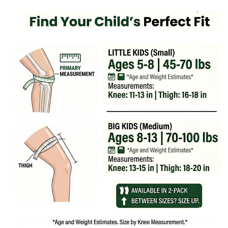ARVONNE Kids Knee Brace Sleeve – Youth Knee Compression Support for Children | Knee Pain Relief & Sports Use – Boys & Girls Sizes for Basketball, Gymnastics, & Everyday Wear (1, Black, Small)