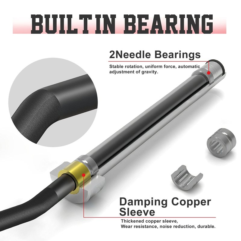 Elevens Olympic Training Barbells Curl Bar 330LBS/400LBS/700LBS /1000LBS/1200LBS/1500LBS Weight Capacity Available,Workout Barbell Super Suitable for Weightlifting, Hip Thrusts,Squats and Lunges(Black/330LBS)